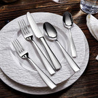 KEAWELL Premium 4-Piece Louis Dinner Fork, 18/10 Stainless Steel, Set of 4, Fine Fork Set with Squared Edge, Dishwasher Safe (8.3 inches)