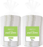 Amazon Basics Everyday Paper Plates, 8.62 Inch, Disposable, 600 Count (300 pack of 2)