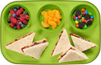 madesmart dipware 3 Bowl Serving Tray, Collapsible & Removable Dip Bowls for Charcuterie, Guacomole, Snacks, Veggies, Premium Dishwasher & Microwave Safe, Multipurpose Plate & Bowl, Lime