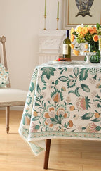 patdrea Designer Green Square Table Cloth,Vintage Italian Floral Durable Tablecloth,Country Linen Wrinkle Free Cover for Kitchen Dining,Christmas,Thanksgiving,Tea Party,67"x67"-Tree Life