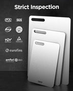 Katuchef Titanium Cutting Board for Kitchen, 100% Pure Titanium Cutting Board Food Grade,Non Toxic chopping board, Dishwasher safe, Easy to Clean(Set of 3)