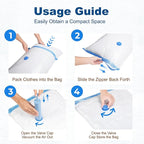 HOUSE DAY 10 Medium Vacuum Storage Bags with Pump,Space Saving Vacuum Seal Bags For Clothing Travel,Vacuum Storage Bags For Clothes, Bedding, Moving, Camping, Toys, Travel & Organization, Hand Pump