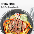 Frying Pan, 10 Inch Hybrid Non Stick Stainless Steel Skillets, Dishwasher Induction Oven Broiler Safe, Non Toxic Chef's Pan, PFOA Free Cookware