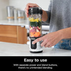 Ninja Blast Portable Blender, Cordless, 18oz. Vessel, Personal Blender for Shakes & Smoothies, BPA Free, Leakproof Lid & Sip Spout, USB-C Rechargeable, Dishwasher Safe Parts, Marble White, BC152MW