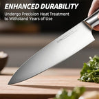Knife Set, 14 Pcs Premium Japanese High Carbon Stainless Steel Kitchen Knife Set, Razor Sharp Knife Block Set with Built-in Sharpener, Quality Acacia Wood Block Knife Sets Ergonomic Handle