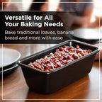 Wrenbury Pro 1lb Bread Loaf Pan 8x4 - Loaf Tins for Baking Non Stick - Toughened Heavy Gauge - 10 Year Guarantee - Banana Bread Loaf Pan