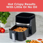 BLACK+DECKER Purifry 4QT Air Fryer, Timer with Auto Shut-off and Shake Reminder, Digital LED Touchscreen and 9 Presets, 1300W up to 400 F, Dishwasher Safe Parts