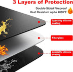 Extra Large 90 x 50 Inch Under Grill Mat for Outdoor Grill, Double-Sided Fireproof Deck & Patio Protector, Heat Resistant BBQ Mat, Waterproof & Oil-Proof for Charcoal, Gas Grill, Smoker, Fire Pit