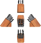 Cangshan V2 Series 1024128 German Steel Forged 23-Piece Knife Block Set, Acacia