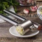 Garlic Press, Garlic Mincer, Ergonomic Handheld Garlic Crusher, Dishwasher Safe Stainless Steel Kitchen Tool