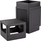 Safco Canmeleon Trash Can, 38 Gallons, Indoor and Outdoor Use, Durable & Weather-Resistant Commercial Garbage Can, Black