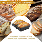 Cast Iron Loaf Pan with Lid 9x5 Inch - Bread Baking Pans for Homemade Bread, 2 Piece Set