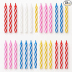 by Tugba Aydan - Birthday Candle - 72 Count Mix Color Birthday Candles for Cake, Cake Candle for Birthday, Party Small Candles