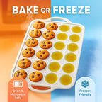 2-Pack Silicone Muffin Pan Set – Regular 12-Cup & Mini 24-Cup Nonstick Cupcake Pans – Metal-Reinforced Handles, BPA-Free, Non-Toxic, Dishwasher Safe, Cream Color Bakeware