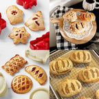 9PCS Mini Hand Pie Molds,Party Potluck Hand Pie Molds for Baking,Fits All Kinds of Festivals and Parties (9PCS-B)