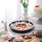 Chip and Dip Serving Set Divided Serving Platter Appetizers and Cheeses Serving Tray White Compartment Dishes for Party, Christmas, Dessert, Fruit, Candy, 13-inch Set of 2