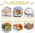 TeamFar 9½ Inch Cake Pan, Round Tier Cake Pans Set Stainless Steel for Baking Steaming Serving, Perfect for Birthday Wedding Celebrations, Healthy & Sturdy, Mirror Finish & Dishwasher Safe - Set of 2