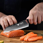 8C Damascus Knife Set - 3PC Chef's Knife, Kitchen and Paring Knives, High Carbon Stainless Steel, Ergonomic Full Tang ABS Anti-Skid Handle