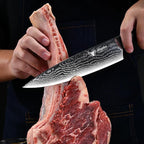 8C Damascus Knife Set - 3PC Chef's Knife, Kitchen and Paring Knives, High Carbon Stainless Steel, Ergonomic Full Tang ABS Anti-Skid Handle
