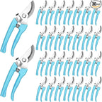 Chumia 30 Garden Flower Shears Pruning Scissors Heavy Duty Plant Scissors Trimming Garden Clippers Hand Tree Pruner for Yard Gardening Plants Hedge Flower Tree Cutting Secateurs (Blue)