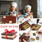 5 Pieces Silicone Break Apart Chocolate Moulds,Silicone Square Mold,Non-Stick Candy Chocolate Bar Mold,Reusable Candy Protein Silicone Chocolate Mold