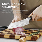 SHANGDAO 7 Inch Japanese Santoku Chef Knife, VG10 Stainless Steel Kitchen Cooking Knife with Pakkawood Handle Gift Box