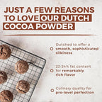 Cocoa Powder (8 oz) Dutch Processed Cocoa Powder, Unsweetened, Extra Rich Cocoa Flavor, 22-24% Fat, Premium Culinary Grade, Non-GMO Sourced, Fair Trade Certified, Perfect Cocoa for Baking and Cooking