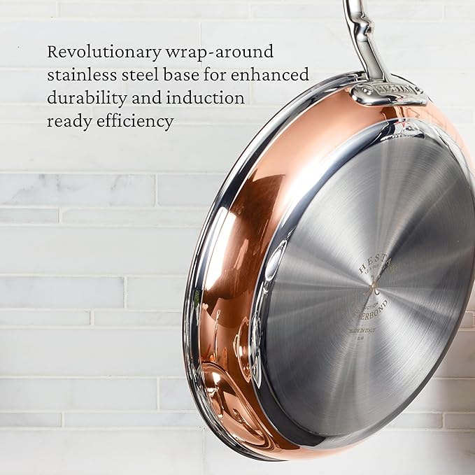 Hestan - CopperBond Collection - 100% Pure Copper Frying Pan, Induction Cooktop Compatible, 11-Inch