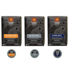 Copper Moon Single Serve Coffee Pods for Keurig K-Cup Brewers, Medium, Strong and Dark Roast, Variety Pack Gift Box with Stargazer, Blast Off and Dark Sky Blend, 36 Count