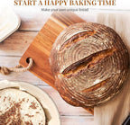 Banneton Bread Proofing Basket - 9 inch Banneton Basket Set of 2 Sourdough Proofing Basket Round Proofing Bowls Handmade Rattan Baskets and Liners