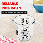 Chef Craft Select Plastic Measuring Cup, 2 Cup, Clear