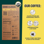 Wandering Bear Organic Caramel Cold Brew Coffee On Tap, Iced Coffee Drink - Extra Strong, Bold, Smooth, No Sugar Added, Shelf-Stable, Ready to Drink,Gluten Free & Vegan -16 Servings of 6fl.oz -96fl.oz
