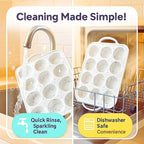 12-Cup Silicone Muffin Pan with Metal-Reinforced Handles – Nonstick, Non-Toxic Cupcake Pan for Baking – Easy-Release, BPA-Free, Dishwasher-Safe Silicone Muffin Tray - 1 PACK - CREAM