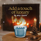 Glade 3-Wick Scented Candle Jar, Embers & Sandalwood, Air Freshener Infused with Essential Oils, 6.8 Oz, 3 Count