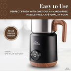 All in One 16oz Stainless Steel Electric Milk Frother | Foam Maker for Coffee | Hot and Cold Froth, Heated Milk, Hot Chocolate and More | Dishwasher Safe and Easy to Clean