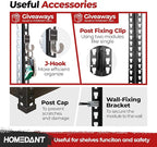 HOMEDANT 5 Tier Laminated Boltless Heavy Duty Garage Storage Adjustable Wide Size Metal Shelving Unit Utility Rack Shelves Organization Multipurpose Shelf Shed Warehouse 47.7"W x 24.1"D x 71.3"H 2Pack