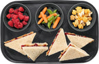 madesmart dipware 3 Bowl Serving Tray, Collapsible & Removable Dip Bowls for Charcuterie, Guacomole, Snacks, Veggies, Premium Dishwasher & Microwave Safe, Multipurpose Plate & Bowl, Carbon