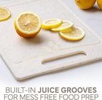 COOK WITH COLOR Non-Slip Cutting Board Set – Kitchen Essentials with Easy Grip Handle for Meat, Veggies, and Fruits, 4 Cutting Boards, White