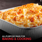 Aluminum Pans 8x8 Disposable Foil Pans (20 Pack) - 8 Inch Square Pans - Tin Foil Pans Great for Cooking, Heating, Storing, Prepping Food