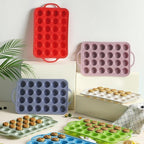 24 Cups Silicone Muffin Pan with Metal Reinforced Frame Cupcake Tray Egg Mold for Kitchen 2025 First Apartment Essentials New Home Must Haves Things House Warming Decor Housewarming Hostess Host Gifts