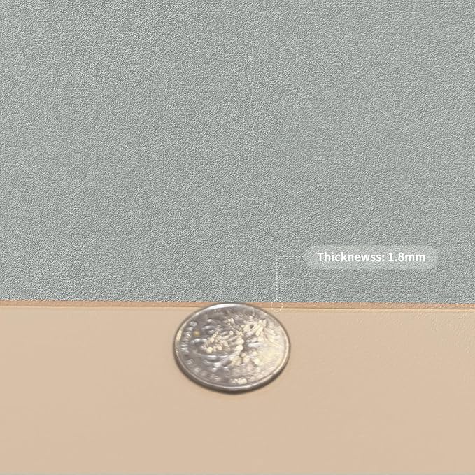 Leather Table Pad,1.8mm Thick,40x78 Inch,Dining Table Pad,Table Pads for Dining Room Table Rectangular,Table Pads for Dining Room Table,Dining Table Cover(Light Brown+Gray,40x78)