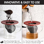 Primula Brew Buddy Portable Pour Over, Reusable Fine Mesh Filter, Dishwasher Safe, Single Serve Coffee or Tea at Any Strength, Ideal for Travel or Camping, Red (Pack of 12)
