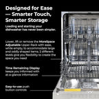 Kenmore 24" Built-in Stainless Steel Tub Dishwasher SmartWash, Smart Dry, and MoreSpace Adjustable Rack, Energy Star Certified, Fingerprint Resistant