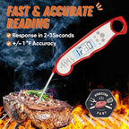 Digital Meat Thermometer, Waterproof Instant Read Food Thermometer for Cooking and Grilling, Kitchen Gadgets, Accessories with Backlight & Calibration for Candy, BBQ Grill, Liquids, Beef, Turkey…