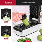 Fullstar The Original Pro Chopper - Vegetable Chopper and Spiralizer, Food Chopper with Container, Fruit Slicer, Kitchen Gadgets & Accessories, Home Essentials (9 in 1, Silver)