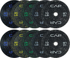 CAP Barbell 2-Inch Olympic Bumper Plate Weight Set with 6 Post Rack | 100-370 lbs | Multiple Options
