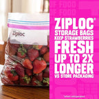 Ziploc Gallon Food Storage Bags, 140ct Total, Stand-Up Bottom, Easy to Fill, 30 Count (Pack of 4) (Packaging May Vary)
