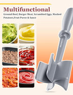 Premium Meat Chopper for Ground Beef - CLUEAPOP Heat Resistant Meat Masher - Kitchen Tools & Gadgets - Ground Beef Smasher - Non Stick Hamburger Chopper - Cook Ground Meat with Easy