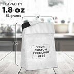 DISCOUNT PROMOS 50 Hook and Loop Insulated Lunch Bags Set - Customizable Text, Logo - Polyester, Durable, Vibrant, Reusable - White