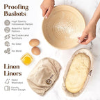 Sourdough Starter Kit with Dutch Oven and Scale - Complete Sourdough Kit with Proofing Baskets, 34oz Jar, Slings, and Other Premium Bread Making Tools - Perfect Baking Gifts for Women, Men, and Bakers